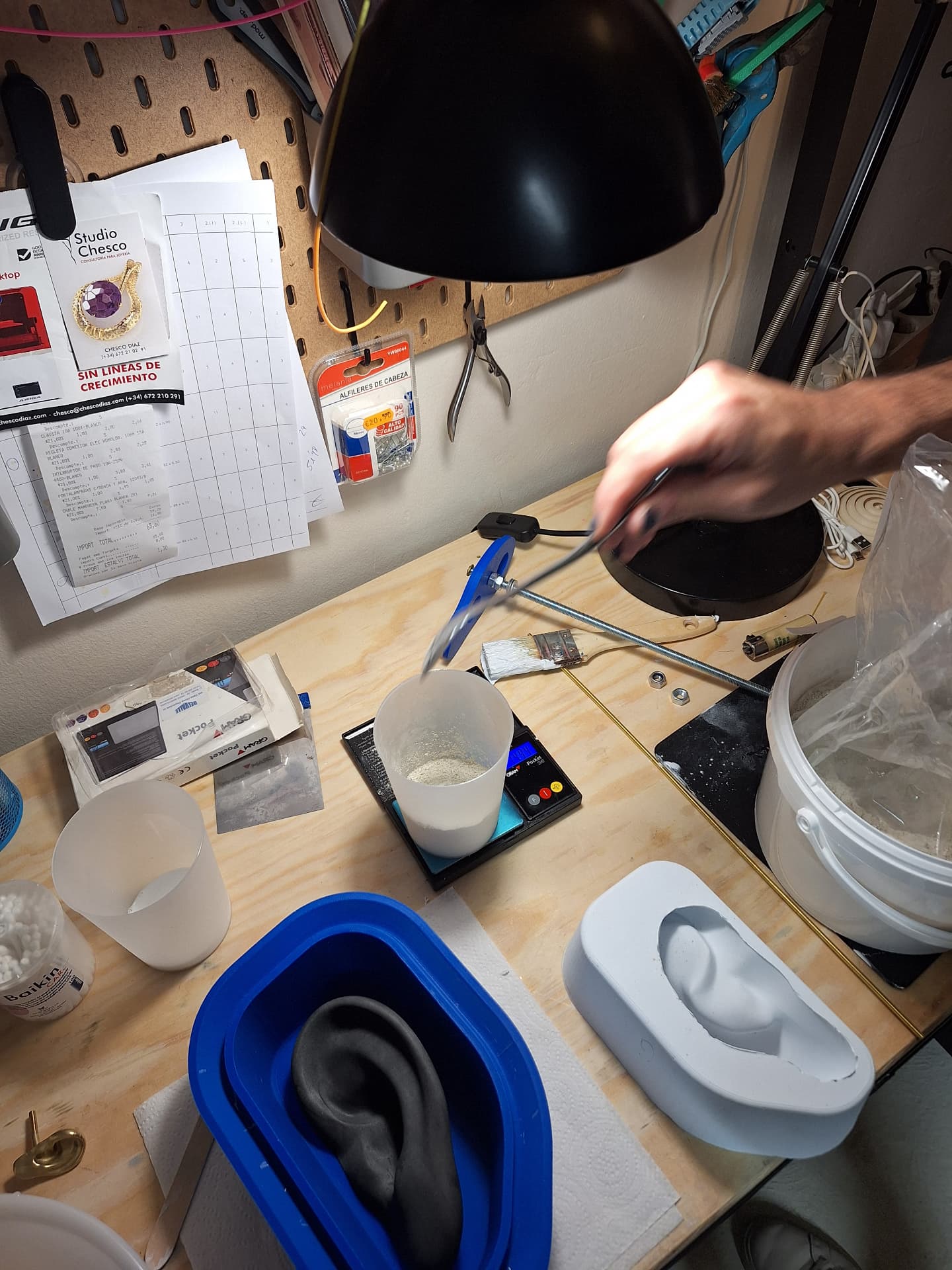 Molde de silicona y piezas producidas a partir de él